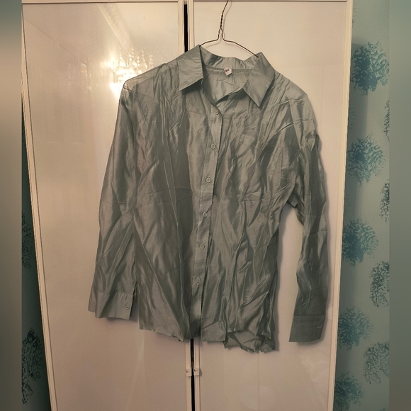 NWT Mint See Through Shirt Sz Petite M - Picture 1 of 7